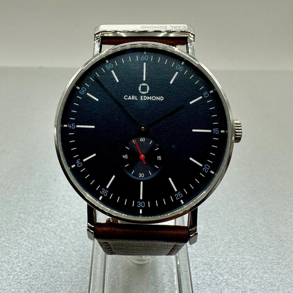 Carl Edmond Watch Brown Waterproof Dial Color Blue